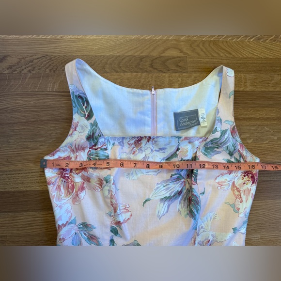 90s Vintage Carol Anderson Floral Tea Dress Sz Sm - Picture 5 of 7